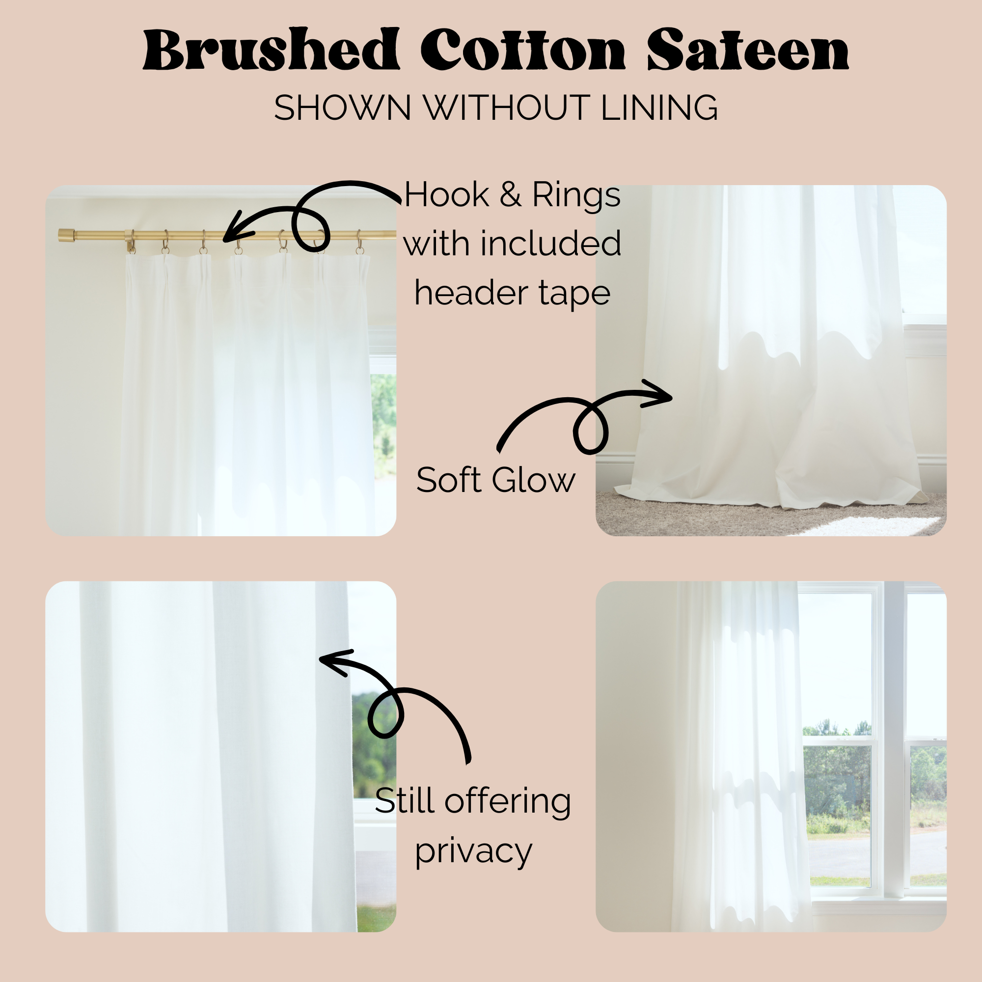 the instructions for how to make a sheer curtain