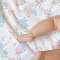 Minky Blanket | Personalized Bow & Blooms