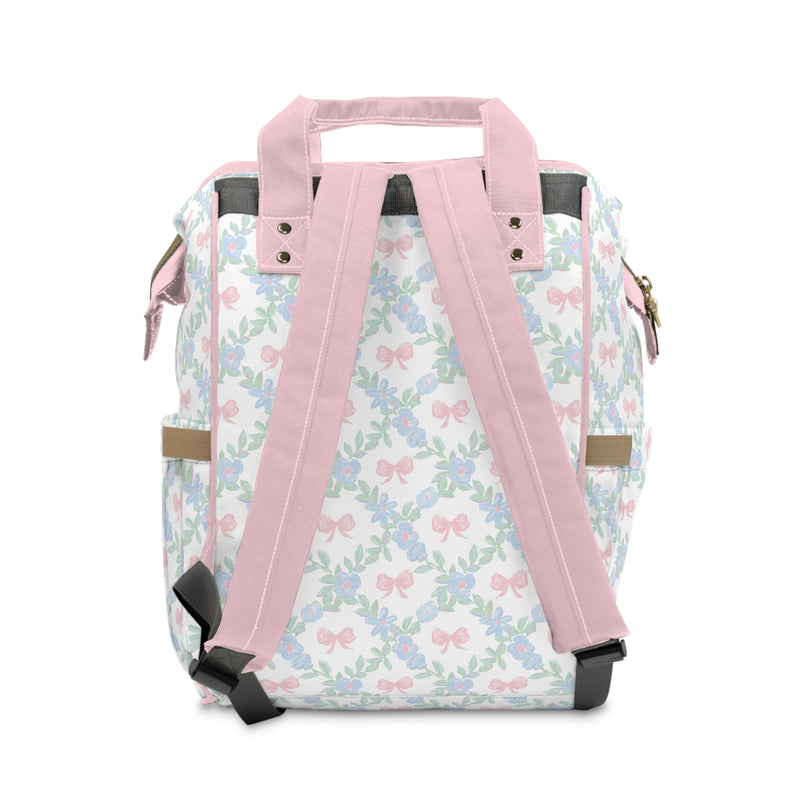 Backpack Diaper Bag | Preppy Heirloom Crest