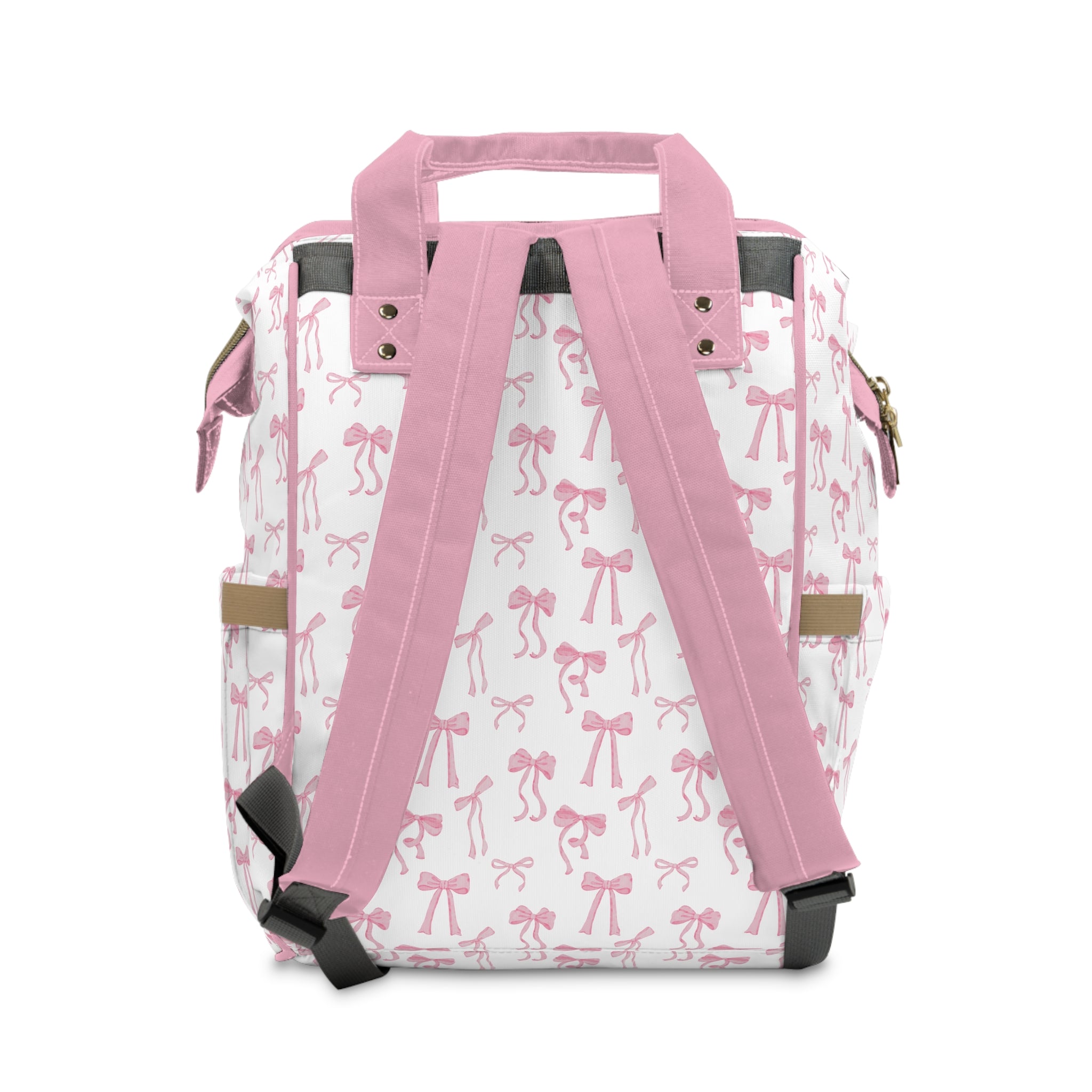 Fancy Bow Personalized Backpack Diaper Bag