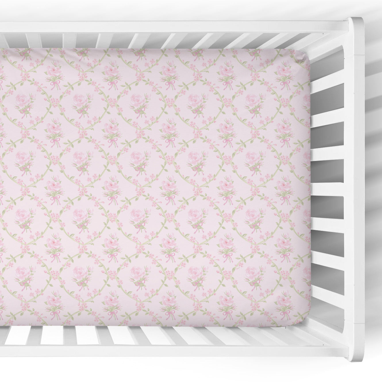 Crib Sheet | Blushing Trellis