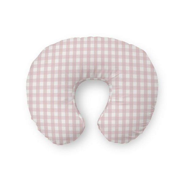 Nursing Pillow Cover | Gingham in Cottage Rose
