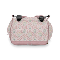 Backpack Diaper Bag | Garden Ribbon Crest