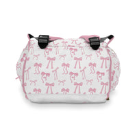 Fancy Bow Personalized Backpack Diaper Bag