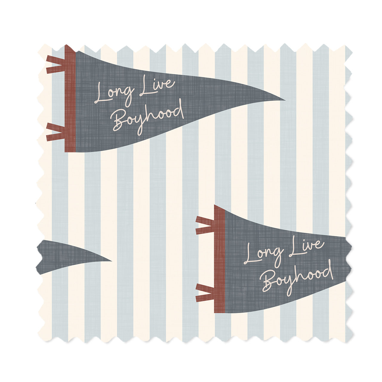 Crib Sheet | Boyhood Pennant Stripe Sky