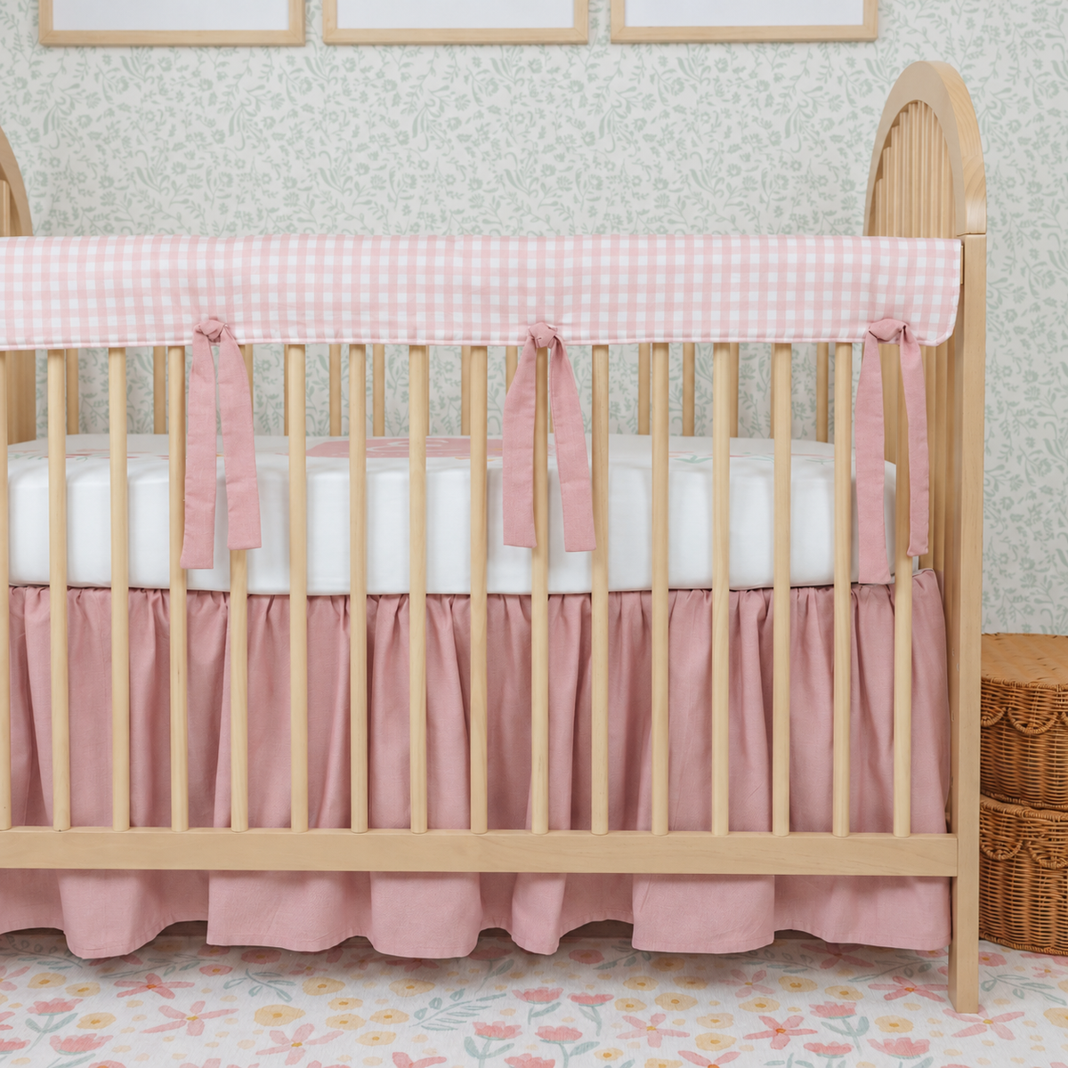 Crib Bedding Set | Rose Chambray