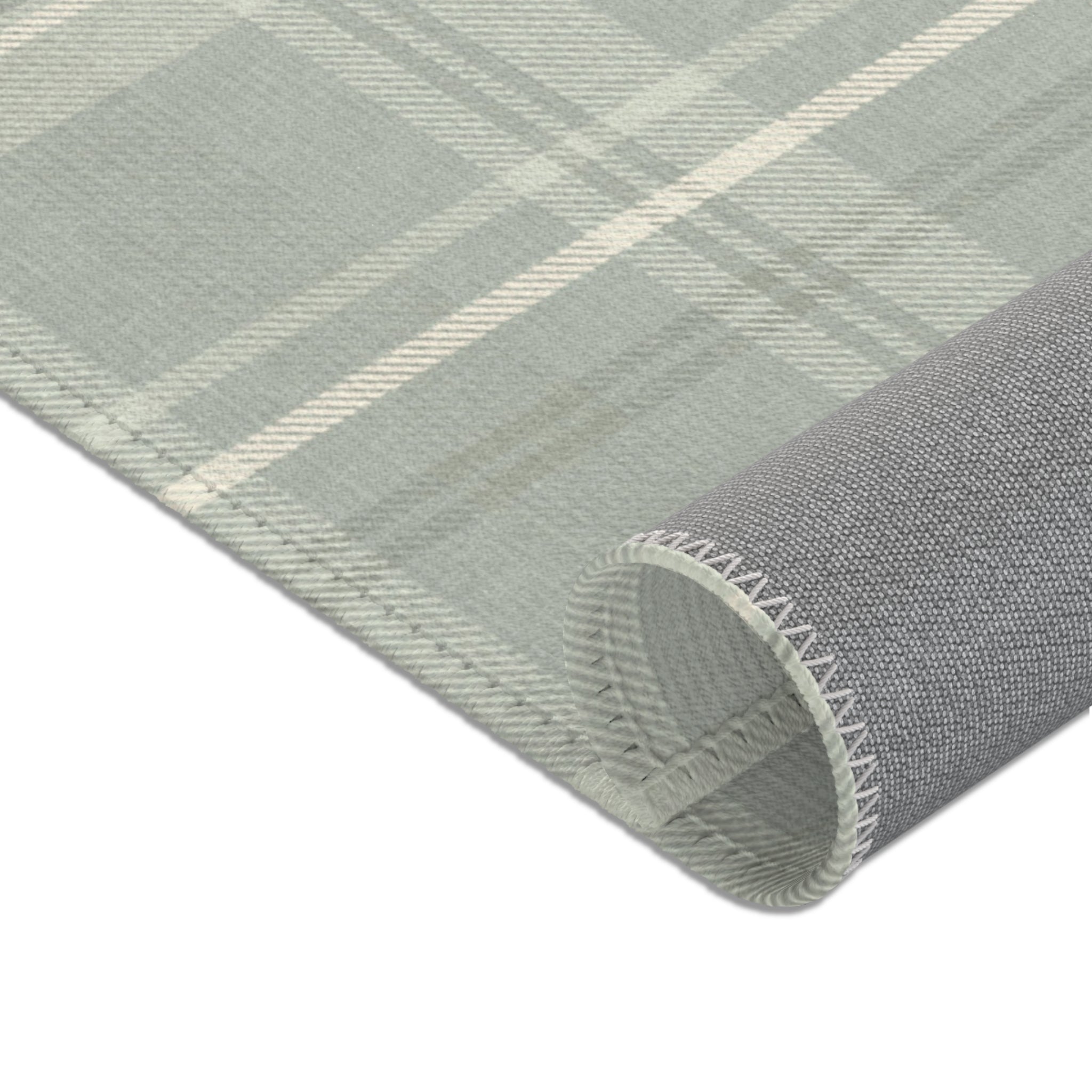 Kids Rug | Classic Plaid Sage