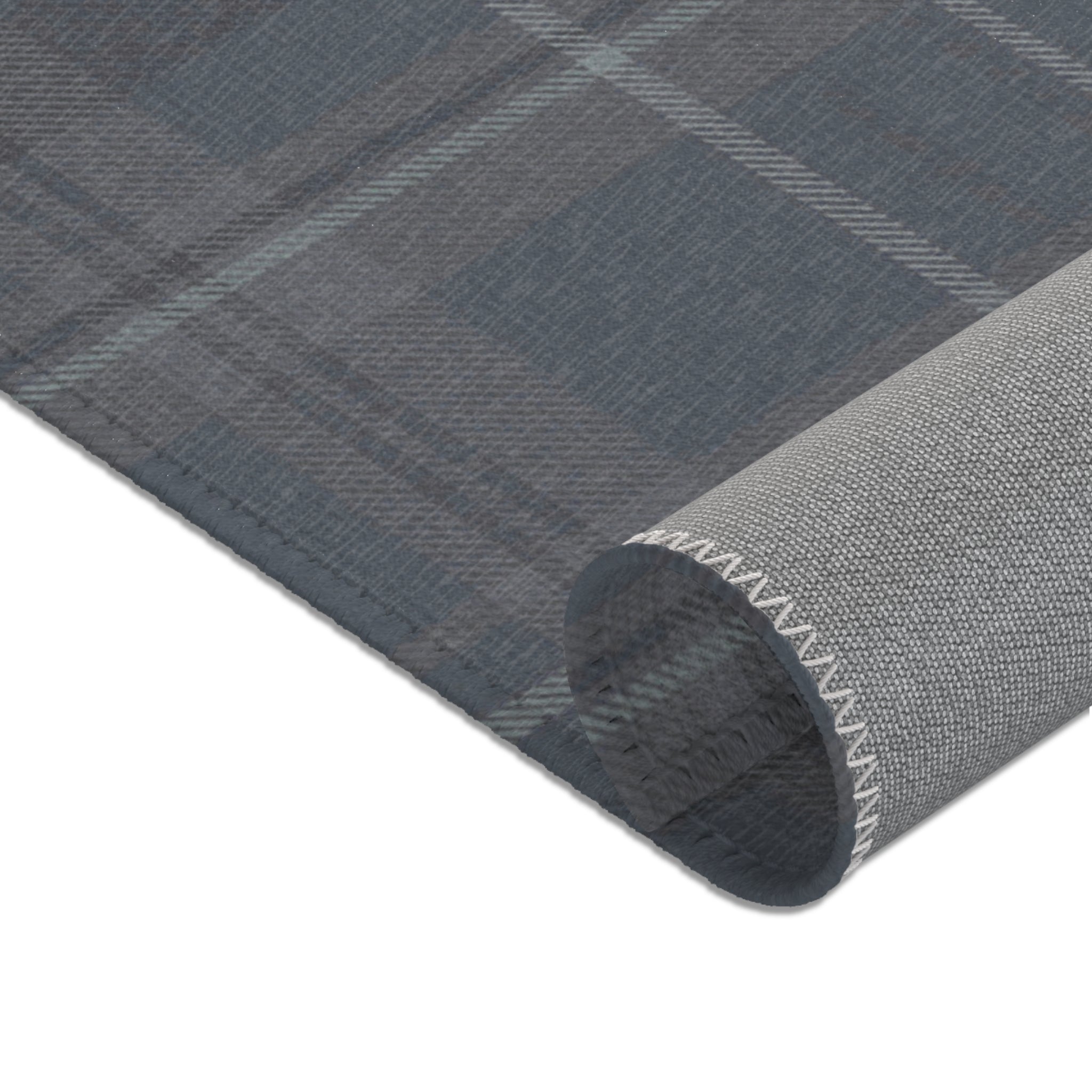 Kids Rug | Classic Plaid Denim