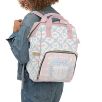 Backpack Diaper Bag | Preppy Heirloom Crest