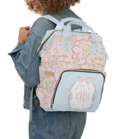 Backpack Diaper Bag | Preppy Heirloom Chinoiserie