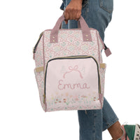 Backpack Diaper Bag | Garden Ribbon