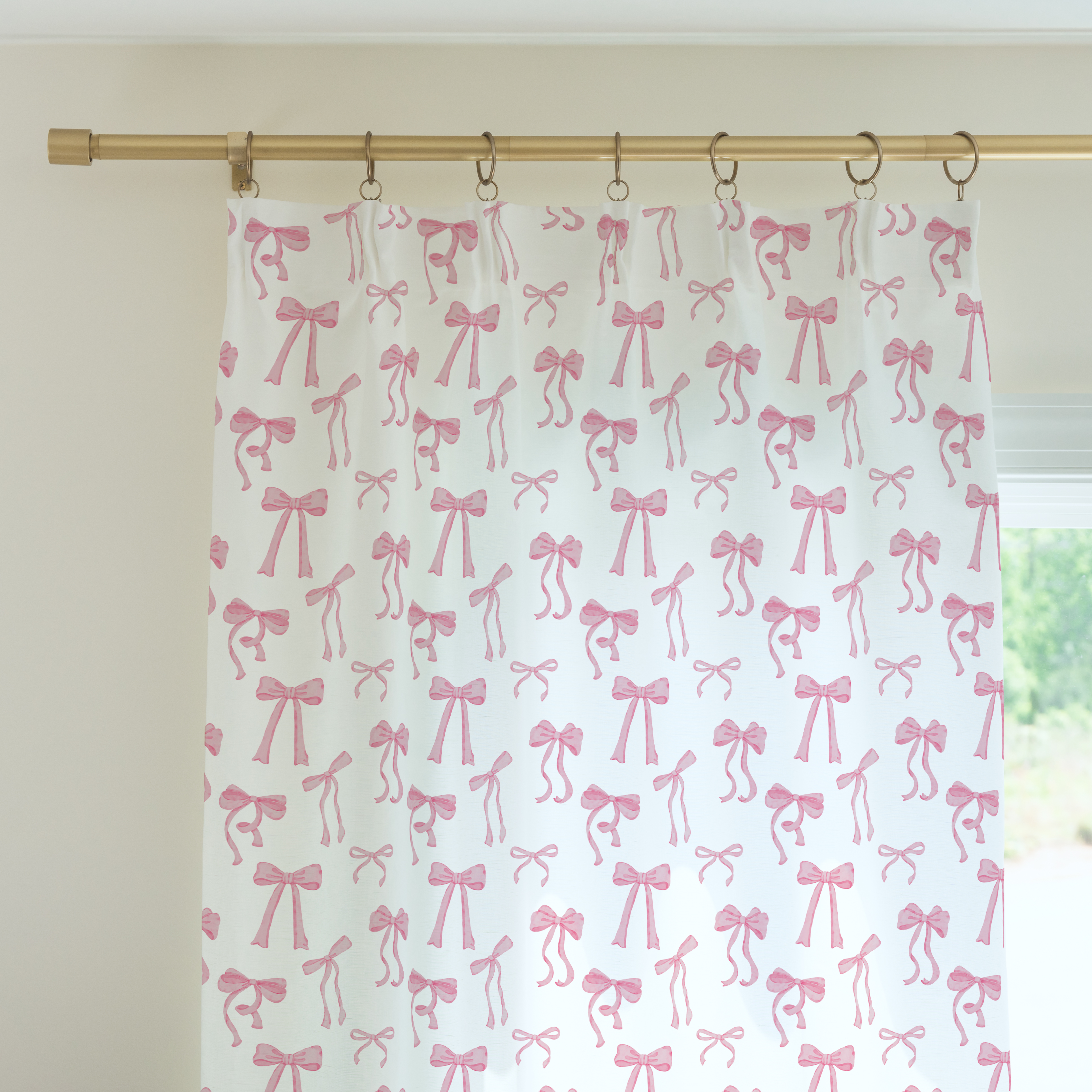 Fancy Bow Curtain Panel