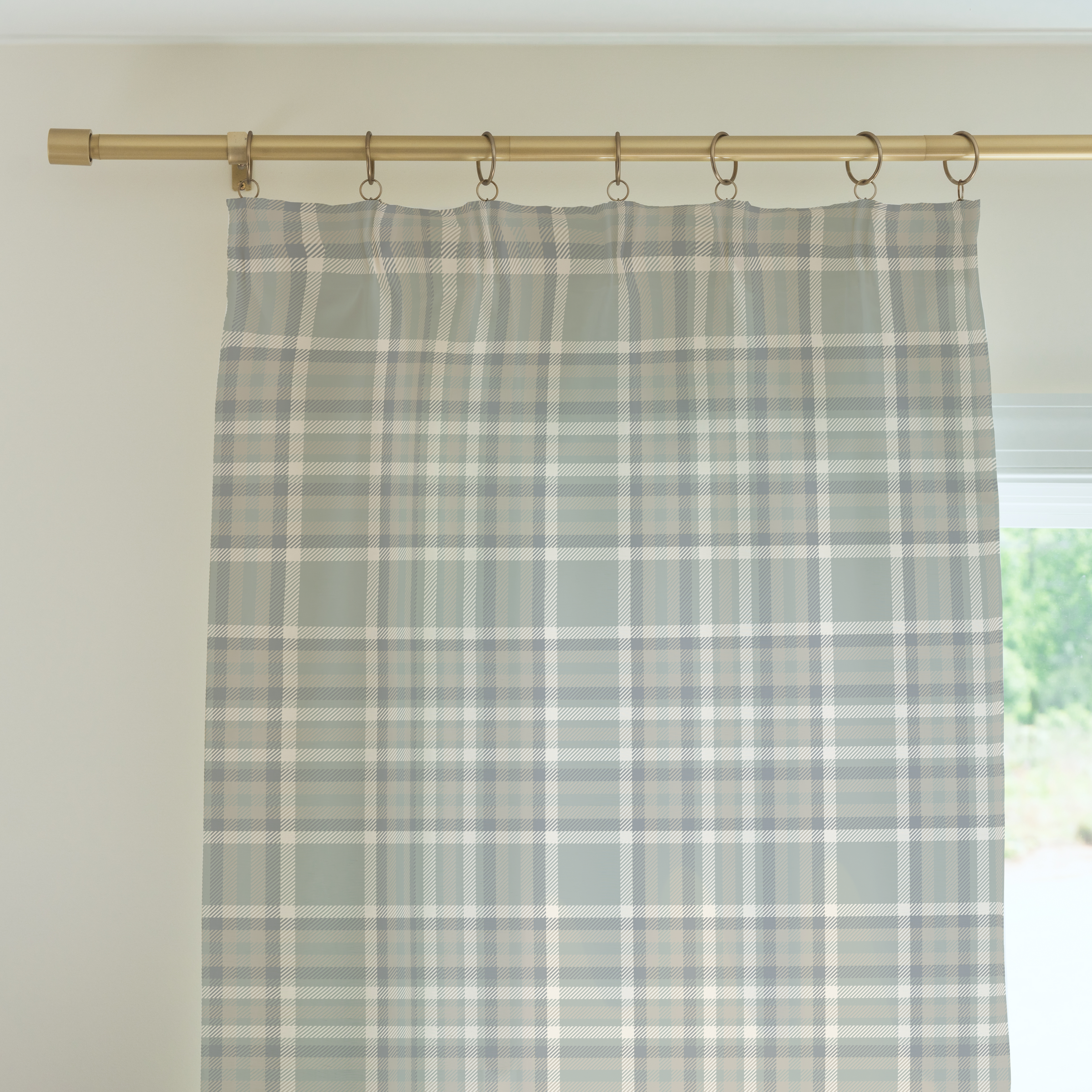 Curtain Panel | Everyday Plaid Sage