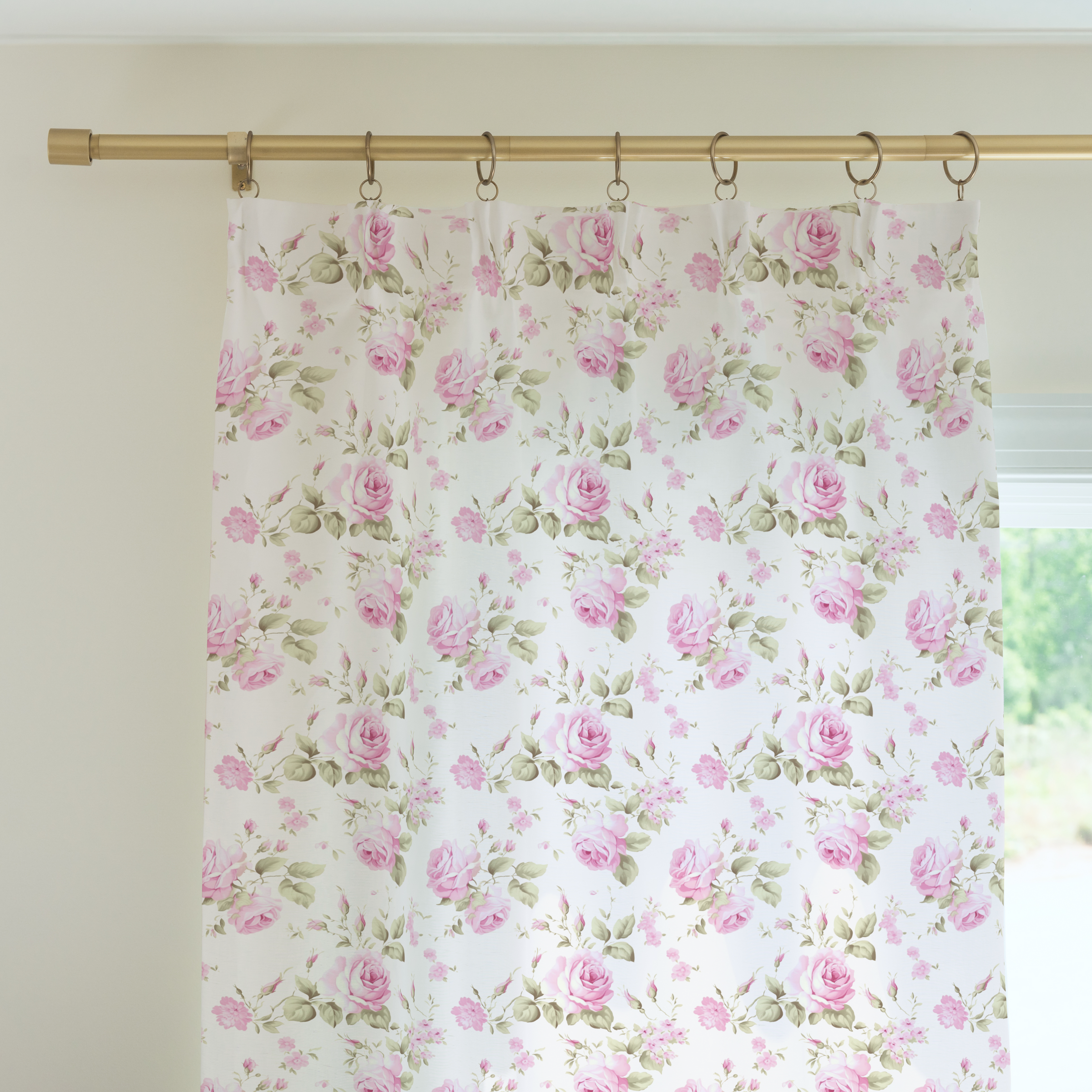 Curtain Panel | English Rose
