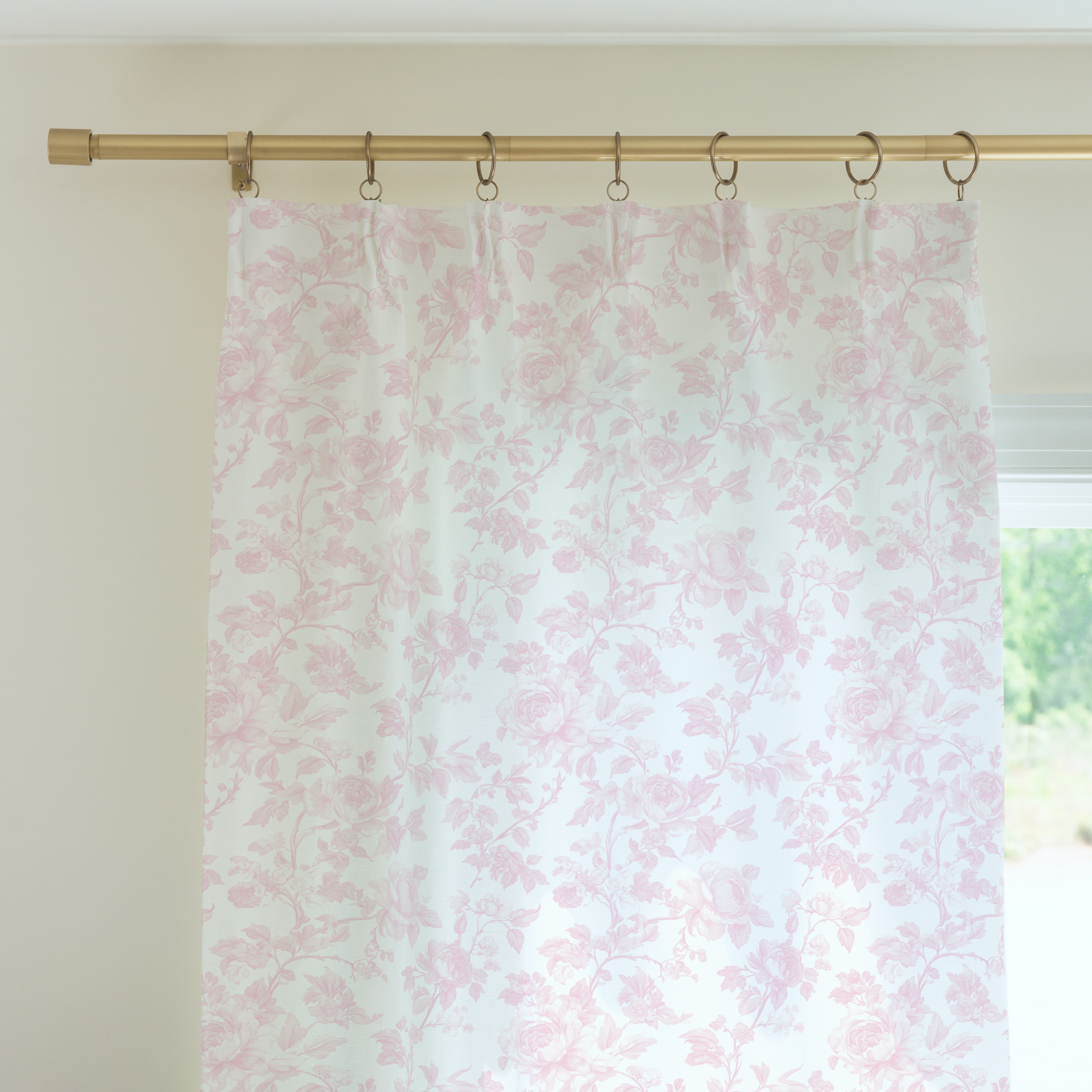 Curtain Panel | Fancy Pink Toile