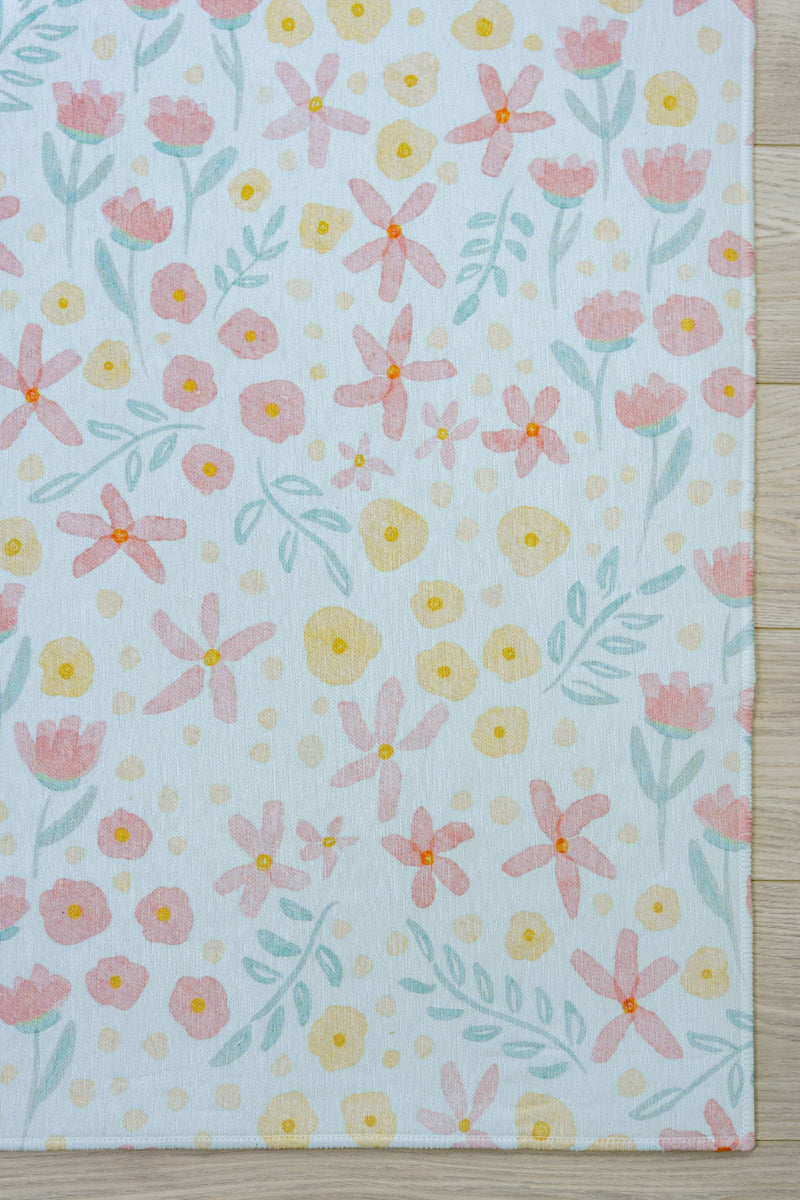 Kids Rug | Spring Floral on Cream