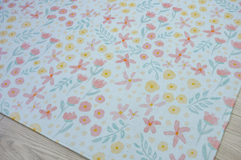 Kids Rug | Spring Floral on Cream