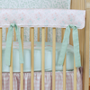 Crib Rail Cover | Garden Ribbon in Rose