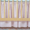 Gathered Crib Skirt | Gingham in Cottage Rose