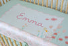 Personalized Crib Sheet | Tulip Meadow Goose
