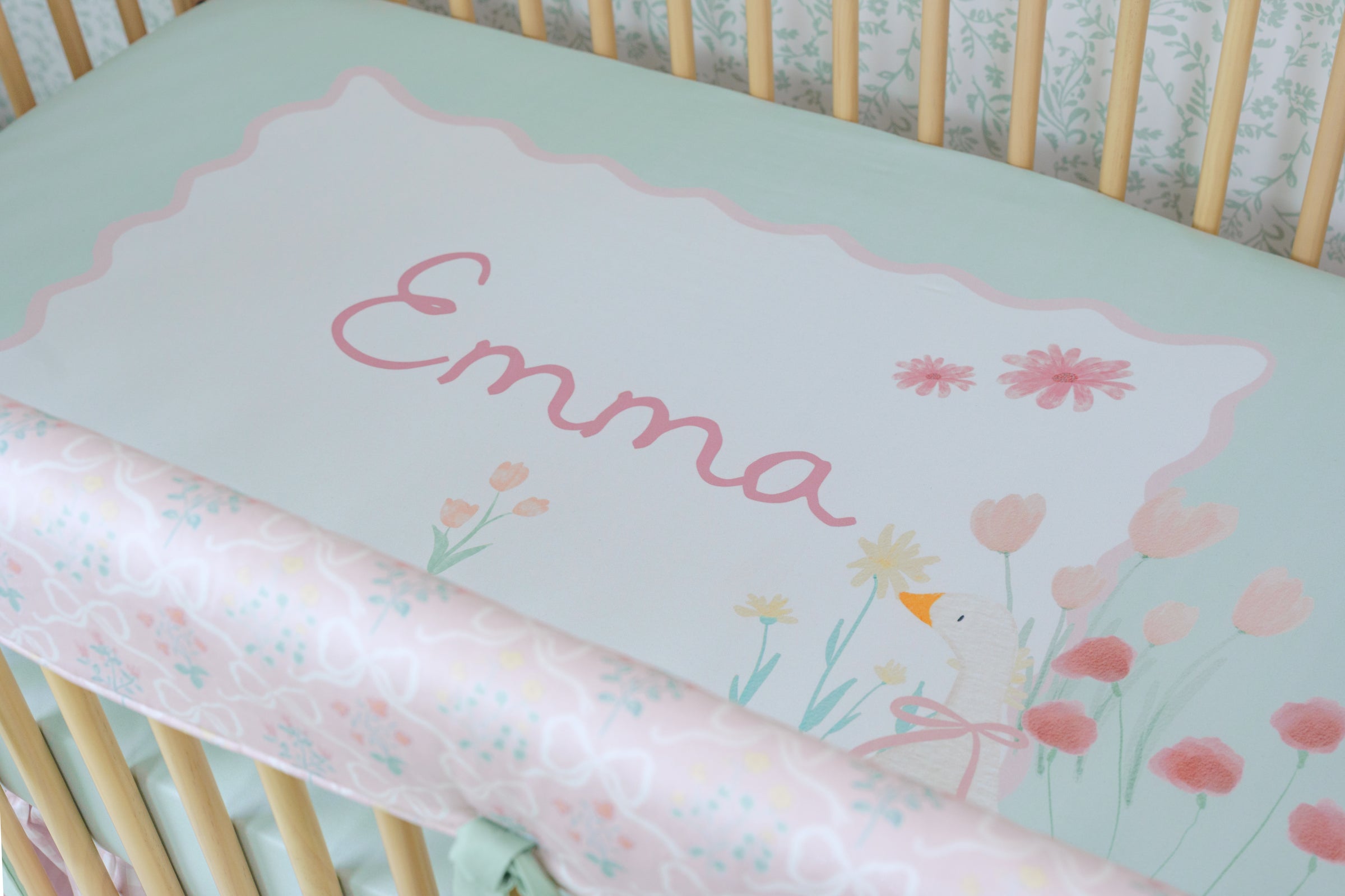 Crib Bedding Set | Garden Ribbon