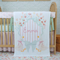 Minky Blanket | Striped Spring Crest