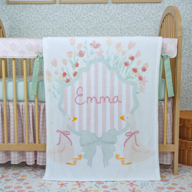 Minky Blanket | Striped Spring Crest