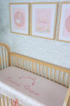 Personalized Crib Sheet | Ribbons & Wildflowers