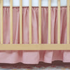 Gathered Crib Skirt | Dusty Rose Chambray