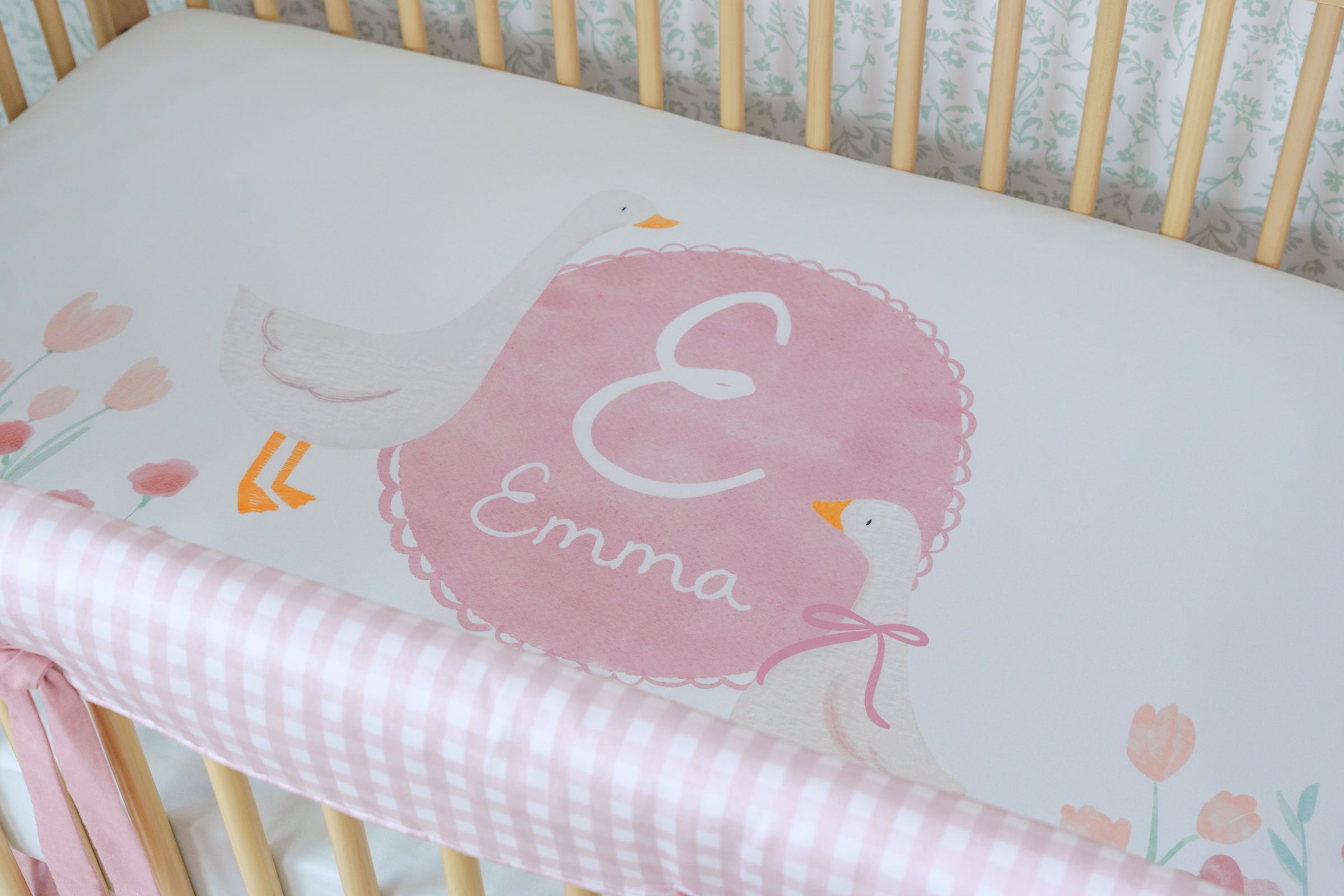 Crib Bedding Set | Rose Chambray