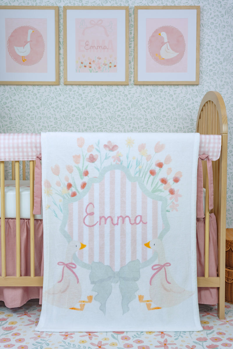 Minky Blanket | Striped Spring Crest