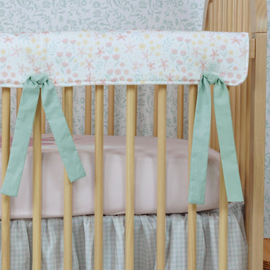 Crib Rail Cover | Spring Floral in Cream