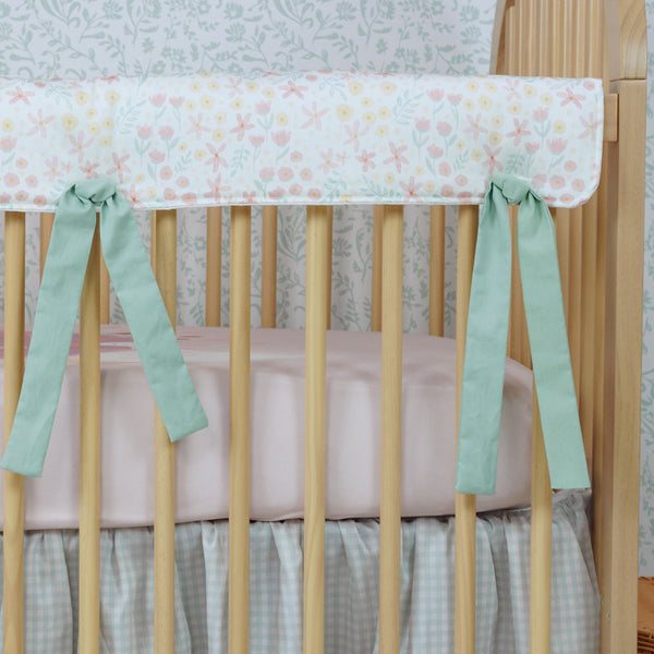 Crib Rail Cover | Spring Floral in Cream