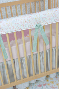 Crib Rail Cover | Spring Floral in Cream