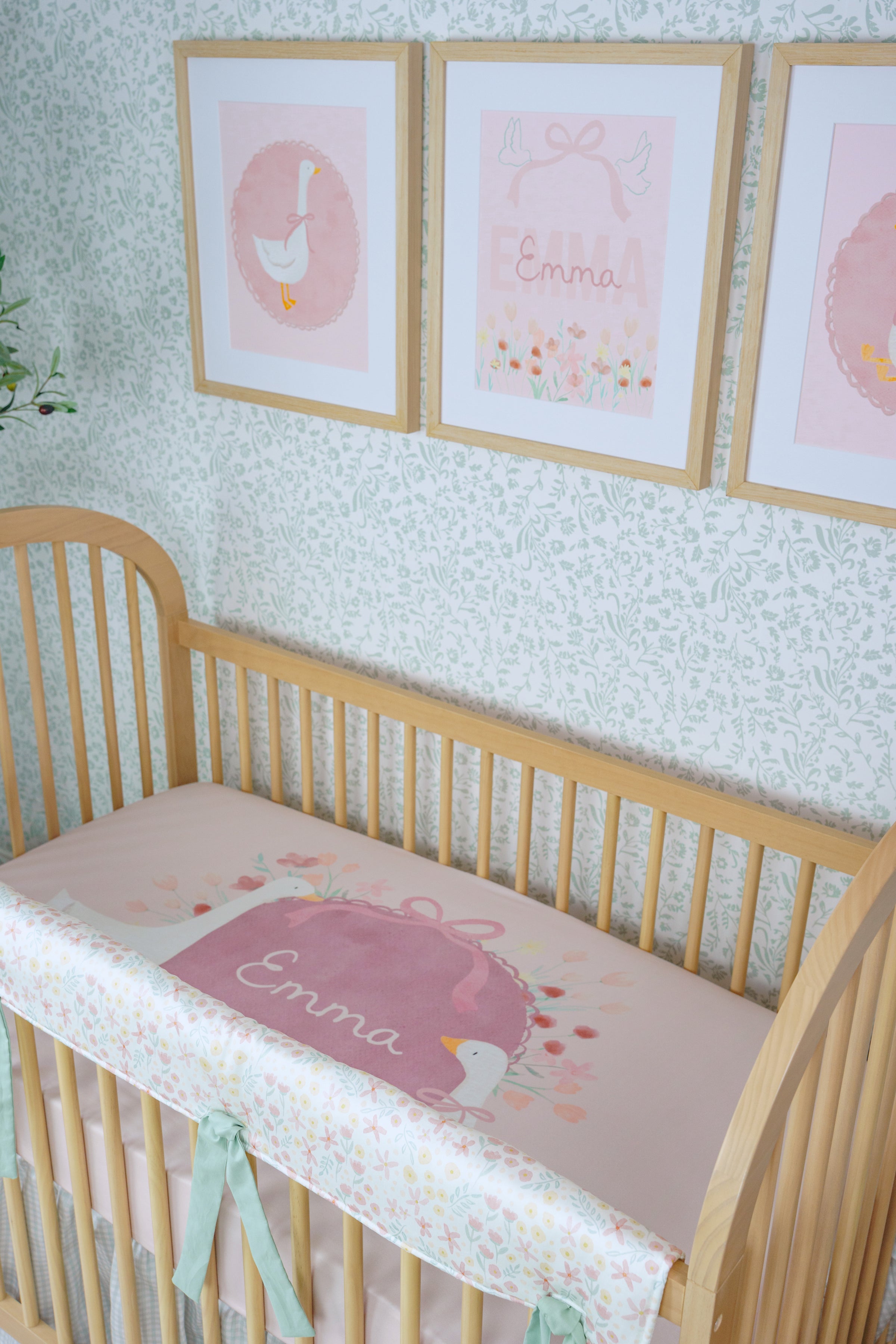 Personalized Crib Sheet | Blushing Goose Garden
