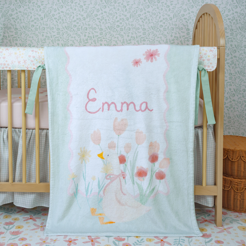 Minky Blanket | Tulip Meadow Goose