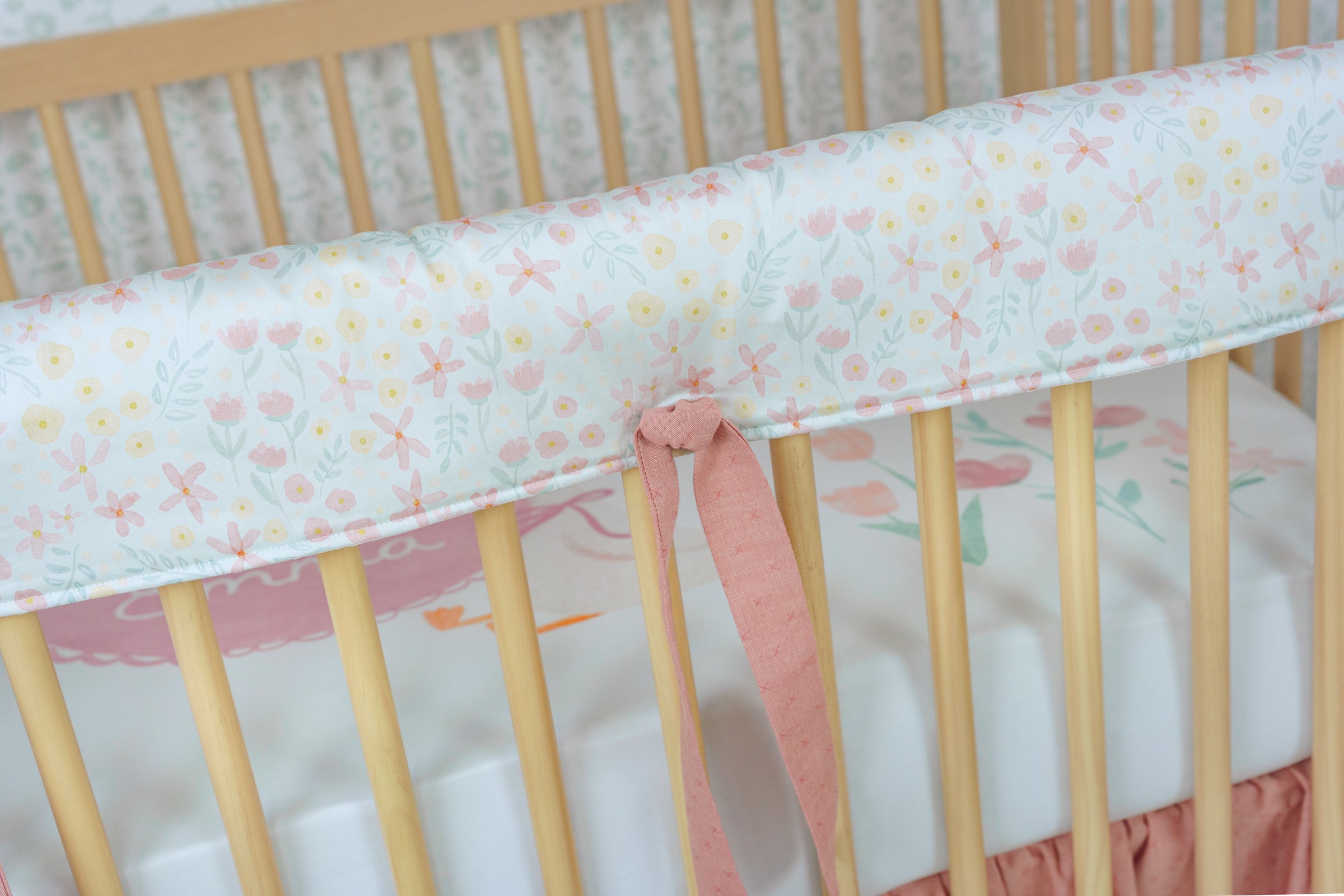 Crib Bedding Set | Ditzy Floral Sunset