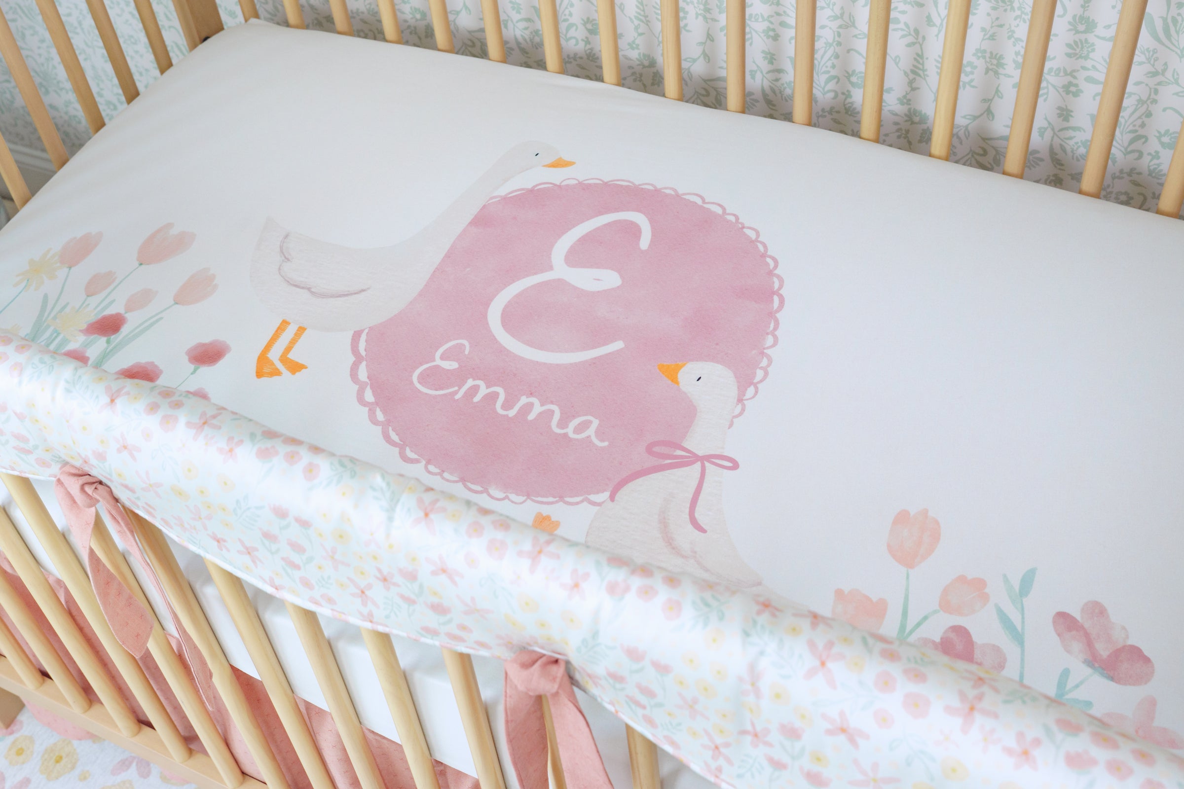 Crib Bedding Set | Ditzy Floral Sunset