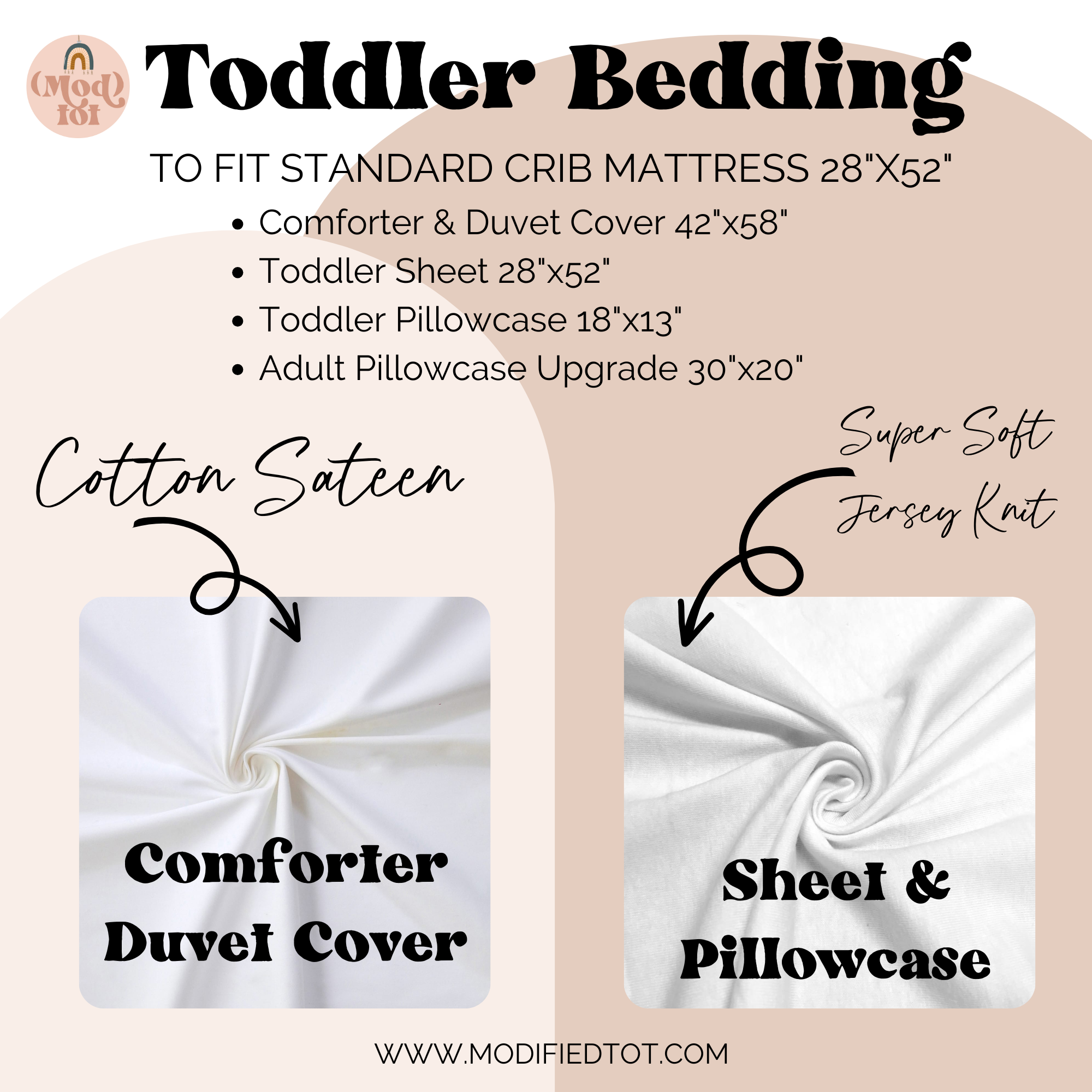 Boho Surfer Toddler Bedding Set (Comforter or Duvet Cover)