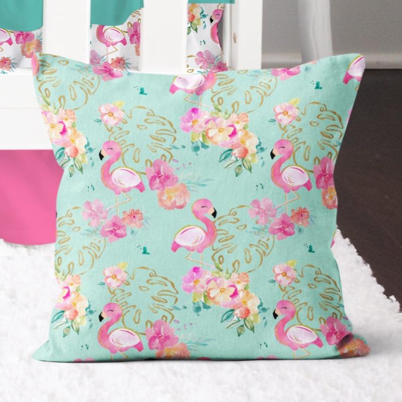Tropical Flamingo White Kids Bedding Set (Comforter or Duvet Cover)