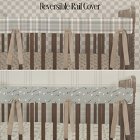 Crib Rail Cover | Everyday Plaid Sage + Putting Green
