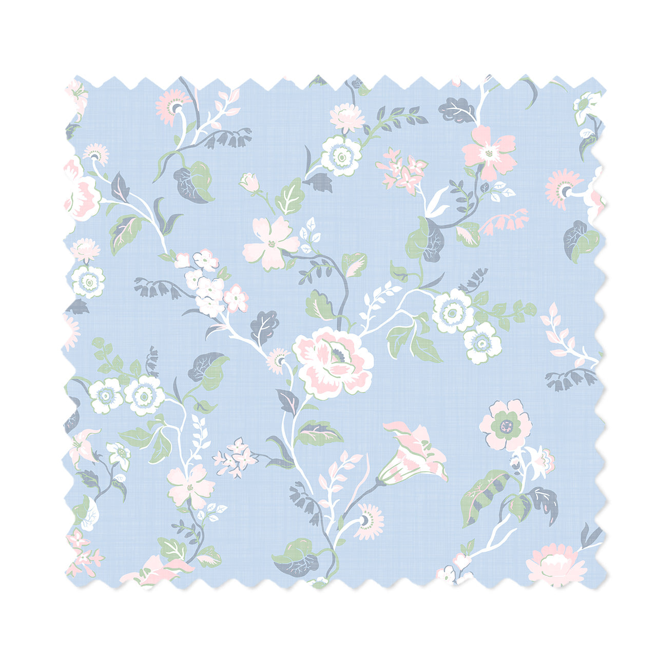 French Blue Floral Swatch