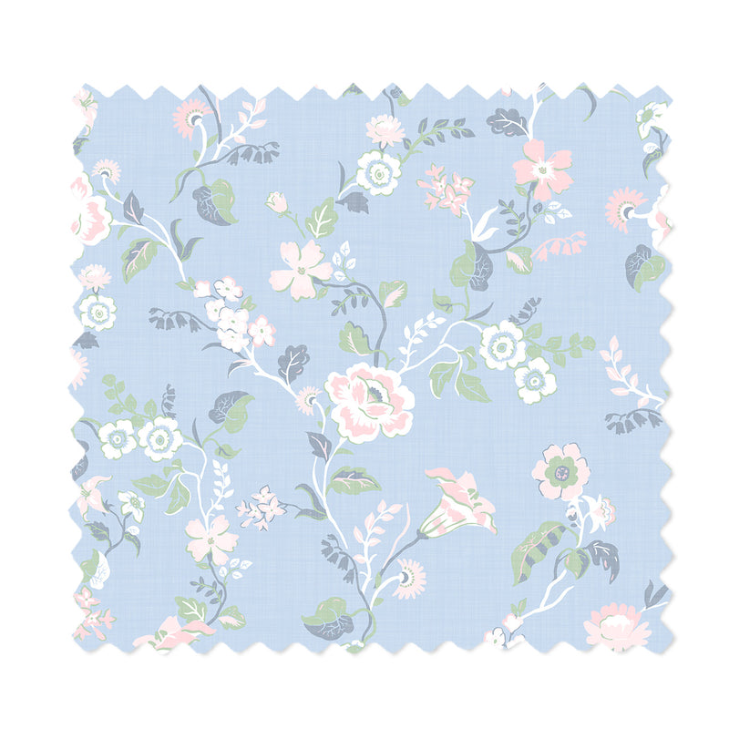 French Blue Floral Swatch