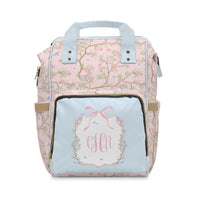 Backpack Diaper Bag | Preppy Heirloom Chinoiserie