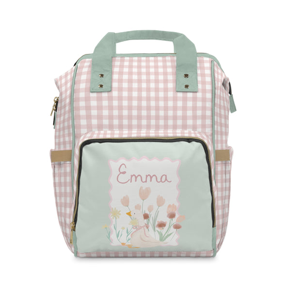 Backpack Diaper Bag | Tulip Meadow Gingham