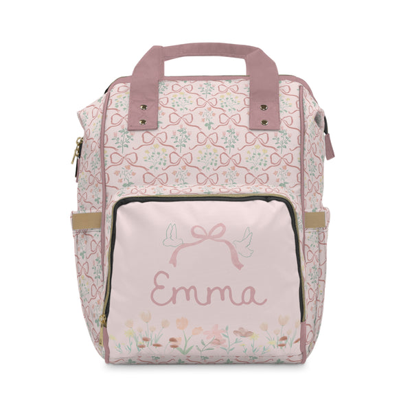 Backpack Diaper Bag | Garden Ribbon