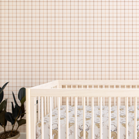 Peel & Stick Wallpaper | Chestnut Grid