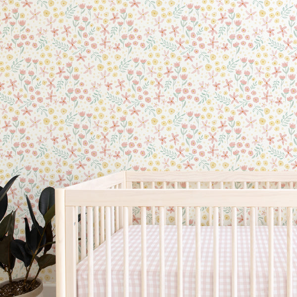 Peel & Stick Wallpaper | Spring Floral in Cream
