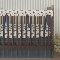 Crib Skirt | Classic Plaid Denim