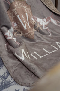 Sherpa Minky Blanket | Antler Crest